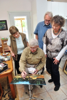 Art Trails '17 244 ARTrails Artist painting in her studio